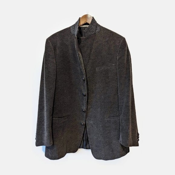 GIANNI VERSACE - Vtg brown velvet jacket - Sz 50 - Picture 1 of 11
